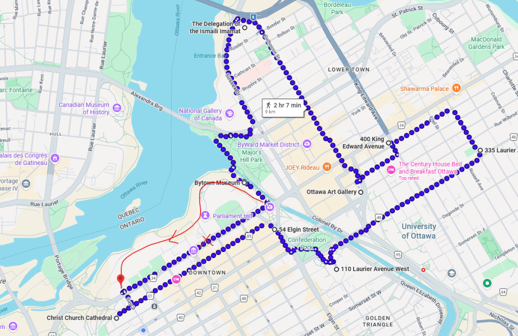 2026 Ottawa Doors Open Day: Citywalk Route Plan